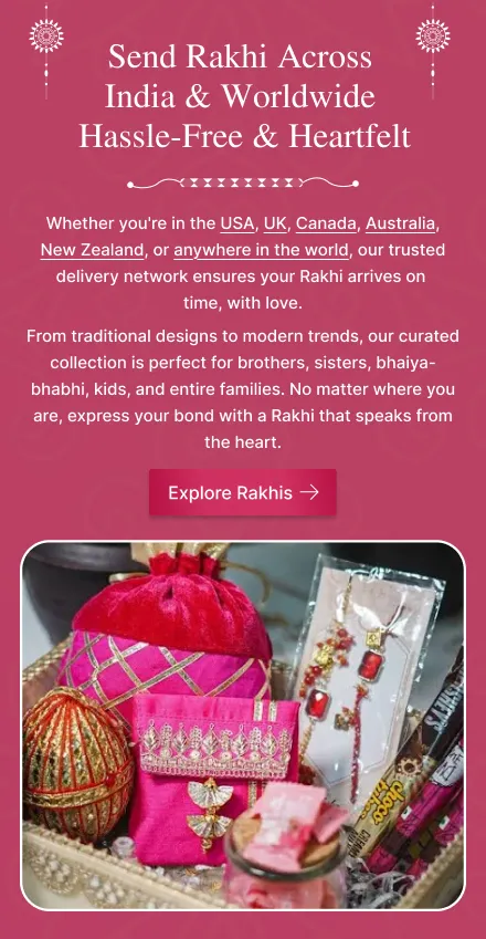 Send Rakhi Across India & Worldwide