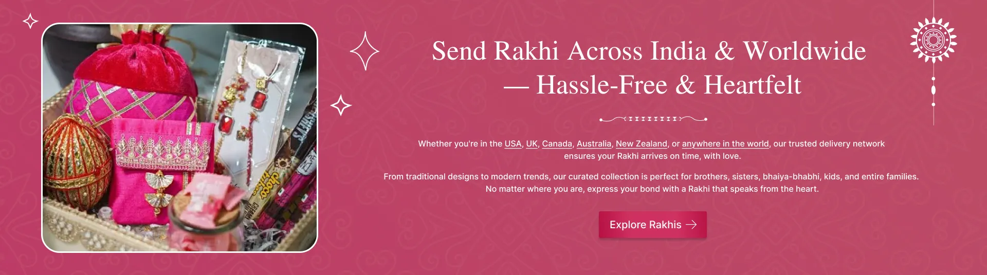 Send Rakhi Across India & Worldwide