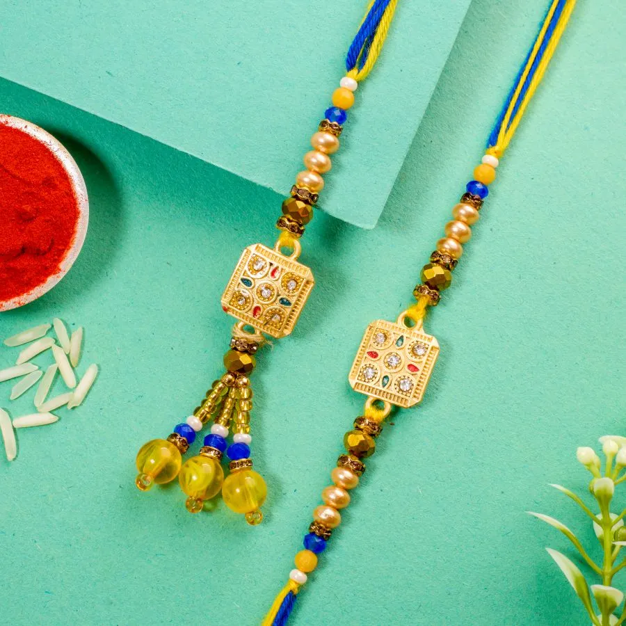 Designer Rakhi Set for Bhaiya Bhabhi