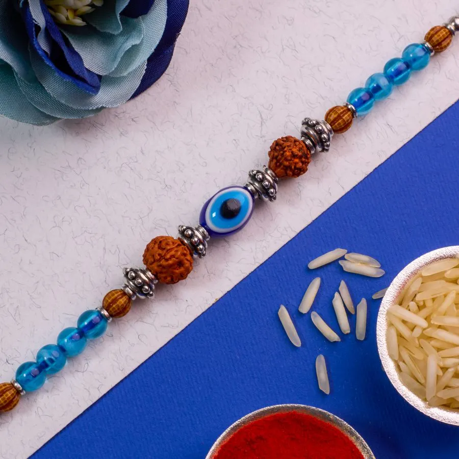 Sacred Rudraksh and Evil Eye Rakhi