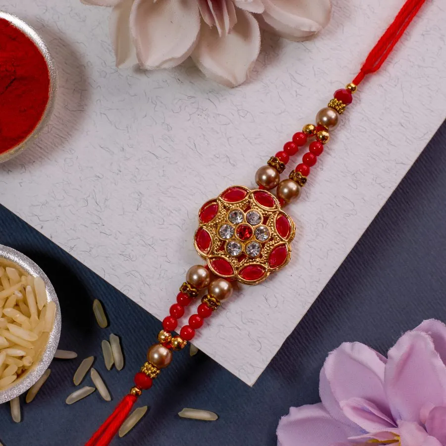 Stunning Kundan Rakhi Splendor