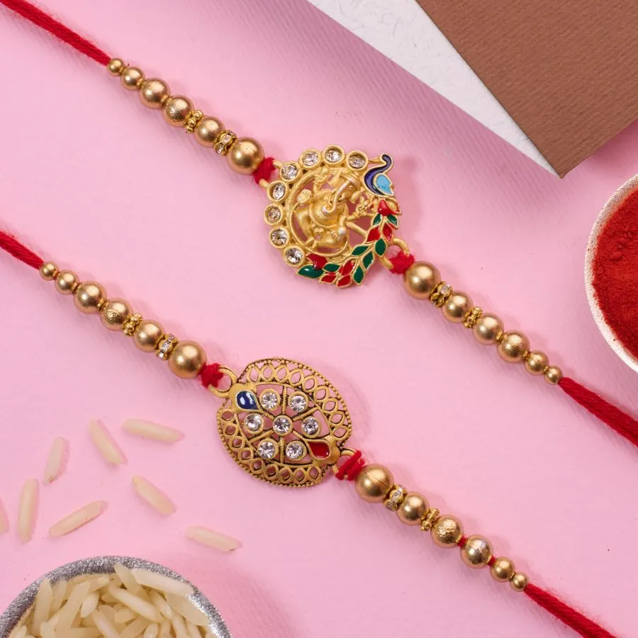 Radiant Kundan N Ganesha Rakhi Collection