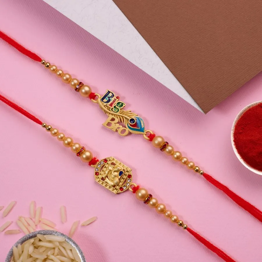 Ganesha Blessings Brotherly Rakhi Duo