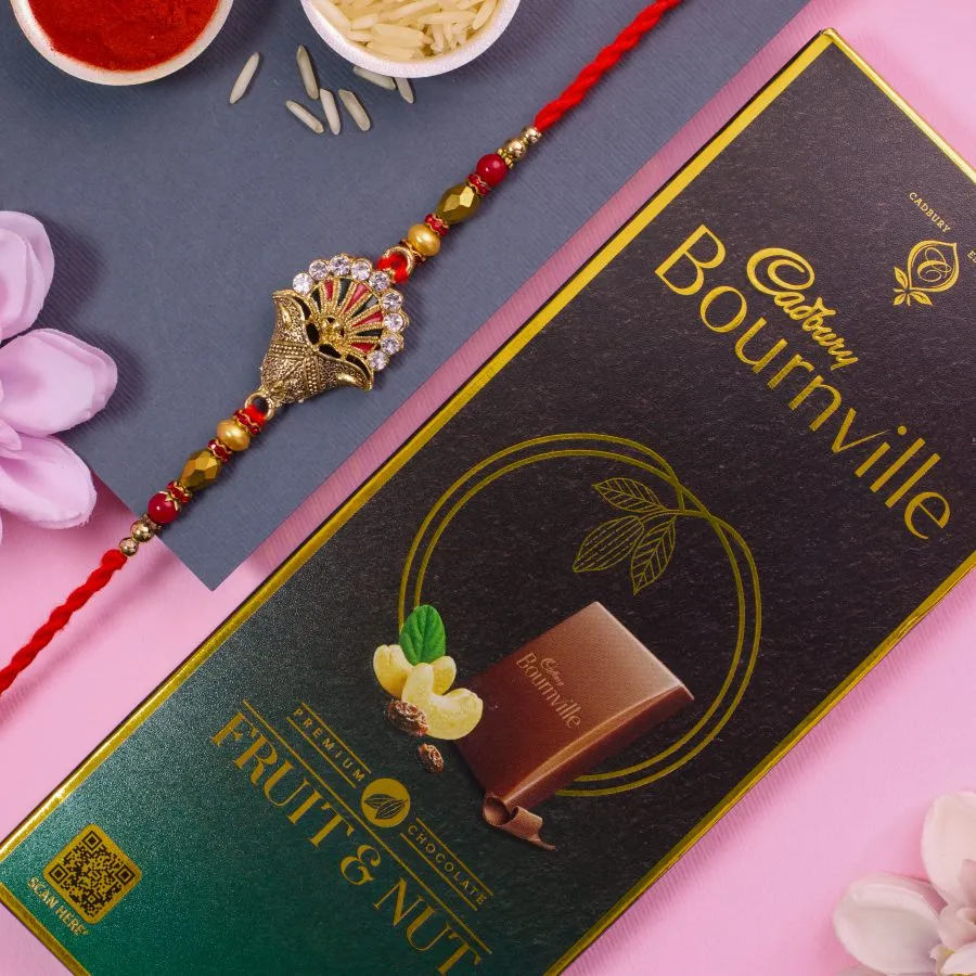Festive Kundan Rakhi & Gourmet Choco Delight