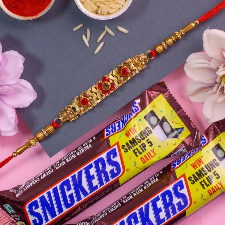 Dazzling Rakhi & Snickers Delight