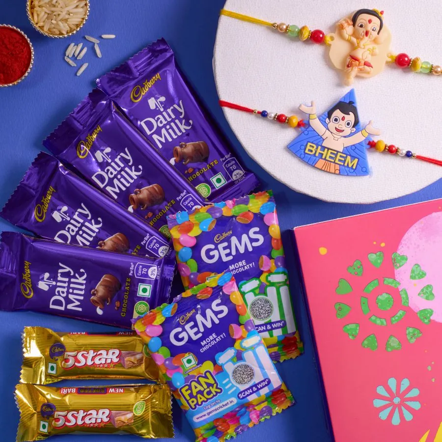 Delightful Kids Rakhi & Chocolate Combo