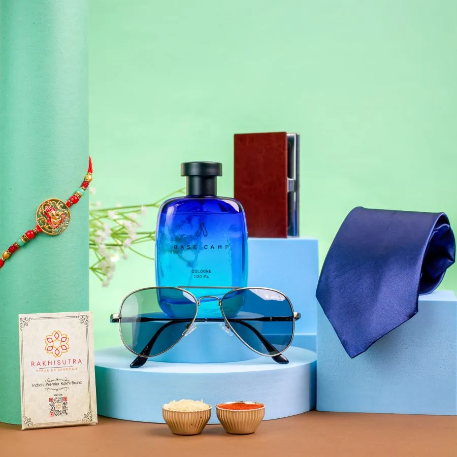 Ganesha Rakhi with Stylish Accessories Set