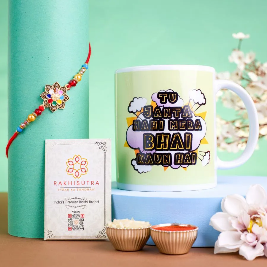Elegant Rakhi & Mug for Bhai