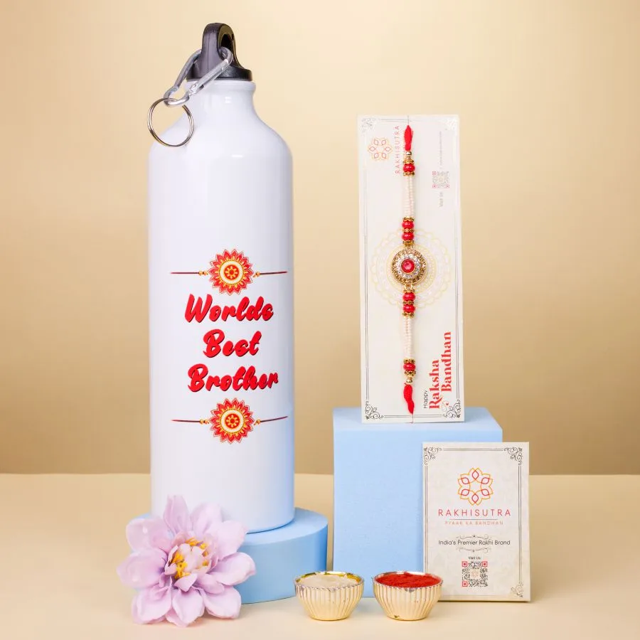 Best Brother Rakhi and Sipper Set