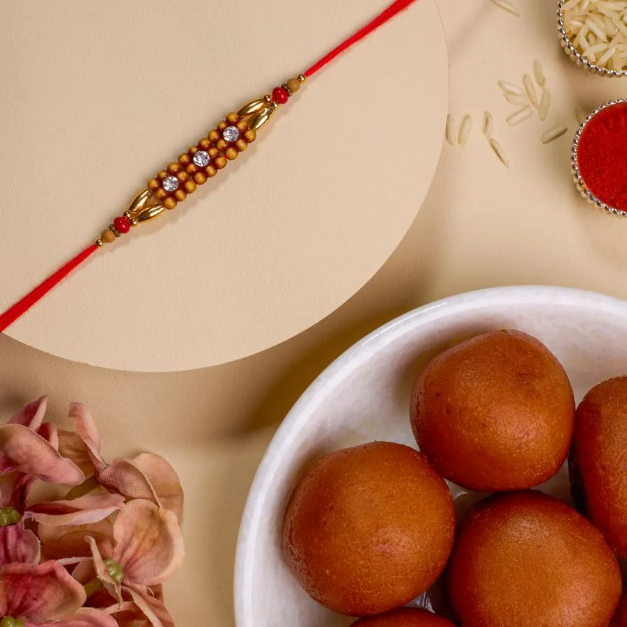 Premium AD Rakhi N Gulab Jamun Delight
