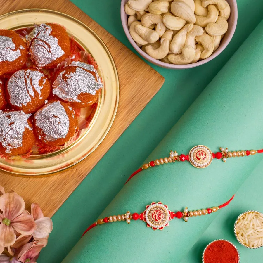 Traditional Punjabi Rakhi N Treats Combo