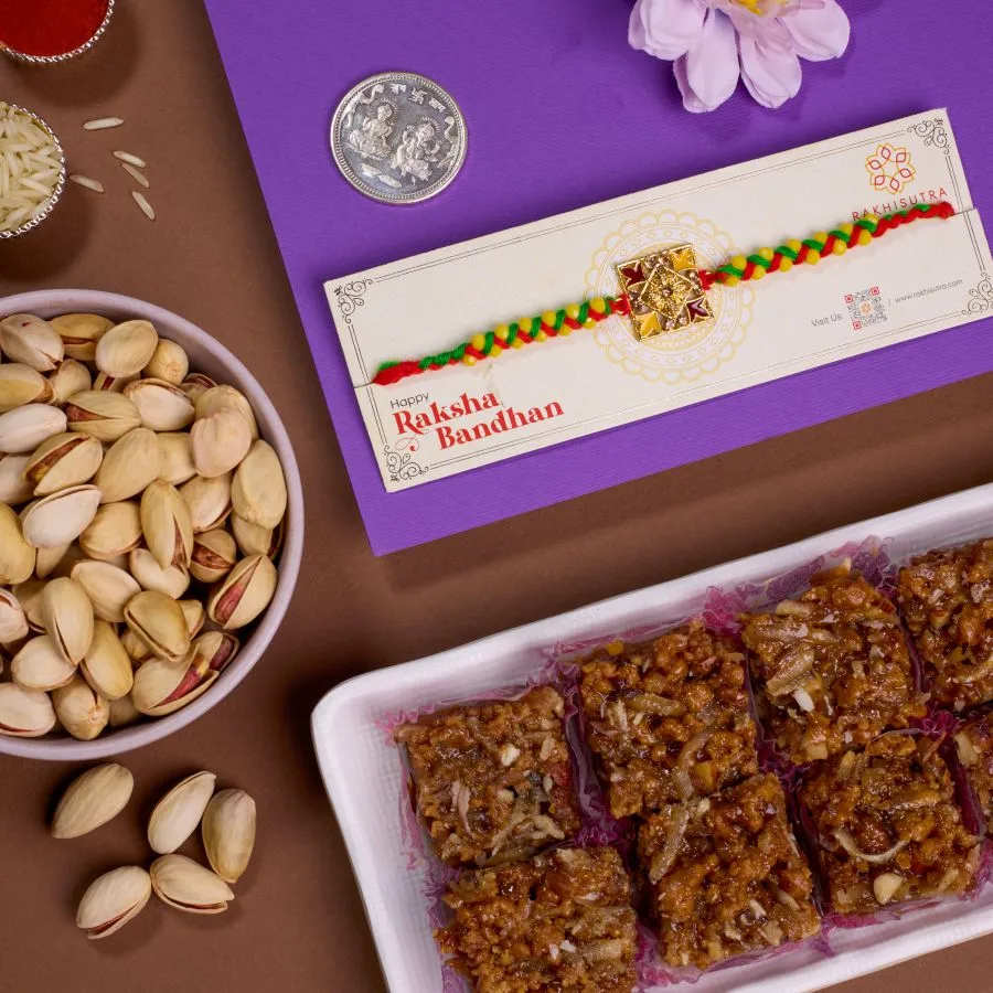 Traditional Kundan Rakhi Treasure Collection