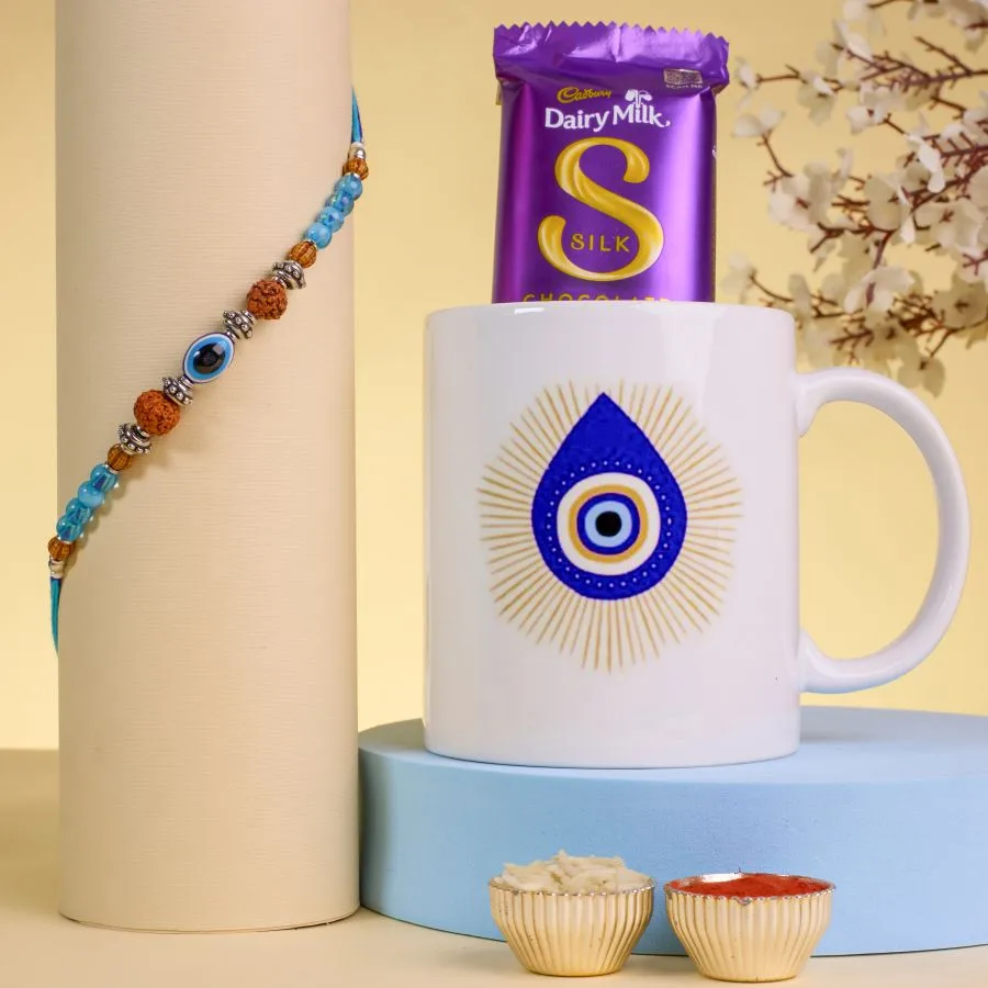 Evil Eye Charm Rakhi Gift Set