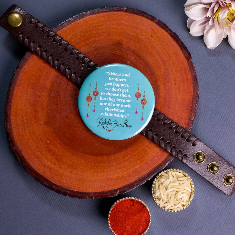 Sibling Love Badge Rakhi Gift