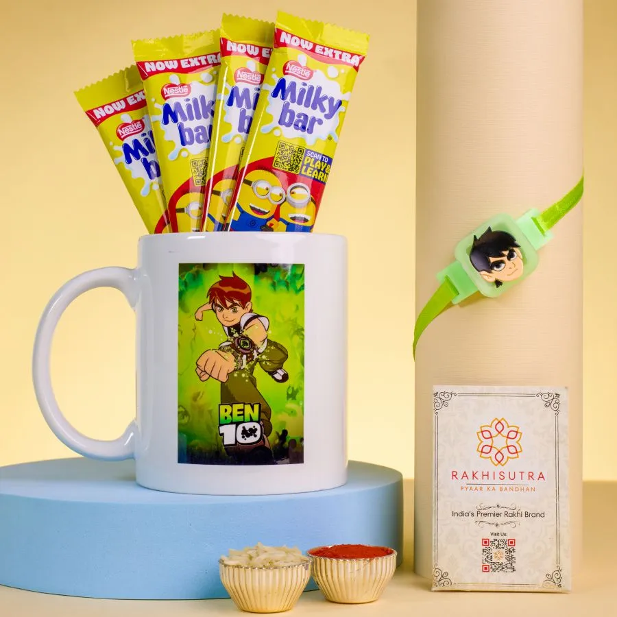 Exciting Ben 10 Rakhi Gift Set