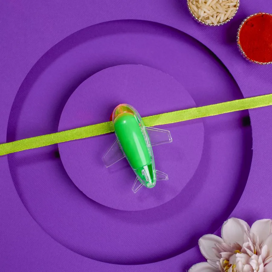 Adventurous Aeroplane Rakhi Gift Set