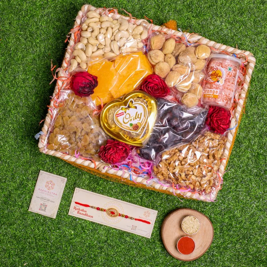 Charming Nutty Rakhi Gift Delight