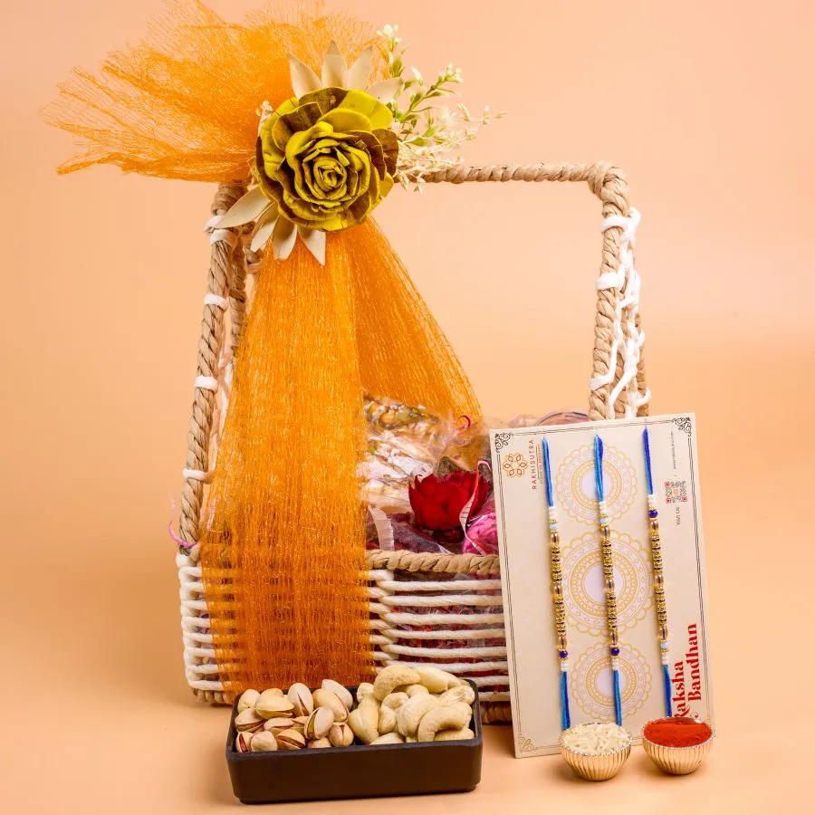 Festive Nutty Delight Rakhi Gift Set