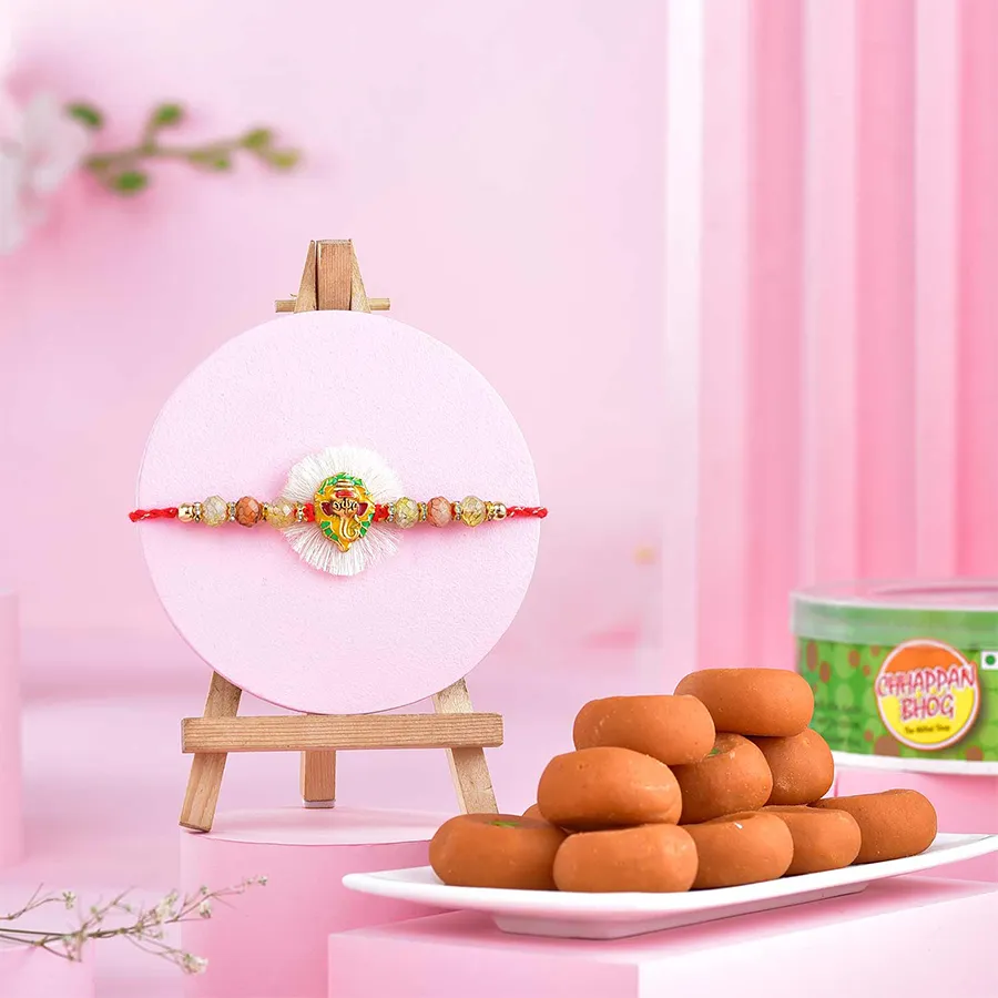 Charming Rakhi & Sweet Delight Box