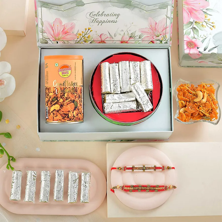Elegant Rakhi Celebration Gift Box