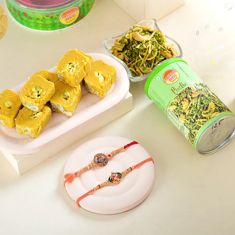 Delightful Rakhi & Traditional Snacks Combo