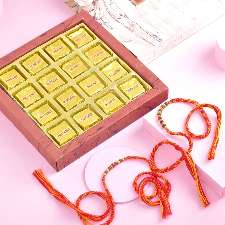 Elegant Rakhi & Chocolate Treats Delight