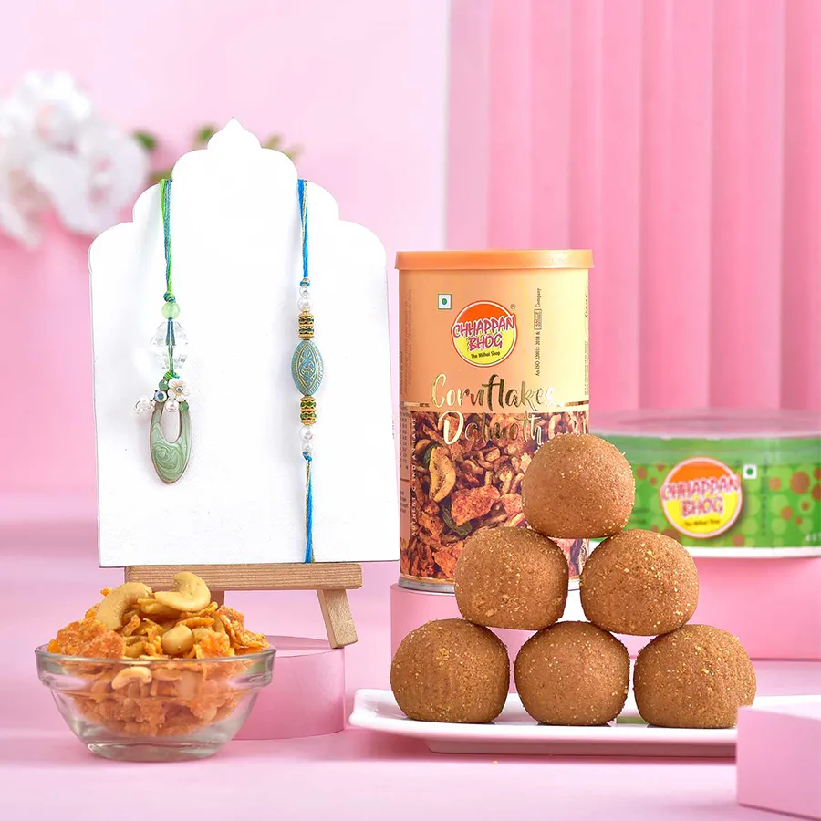 Stunning Rakhi & Treats Combo