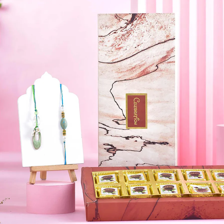 Premium Couple Rakhi & Chocolate Delight Box