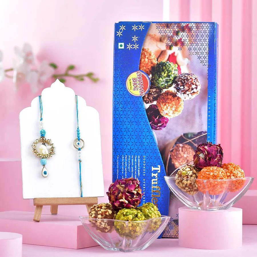 Festive Couple Rakhi & Truffle Gift