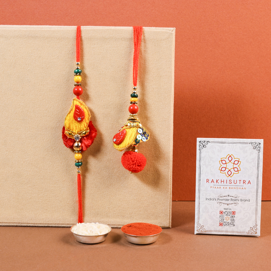 Graceful Bhaiya Bhabi Rakhi Set