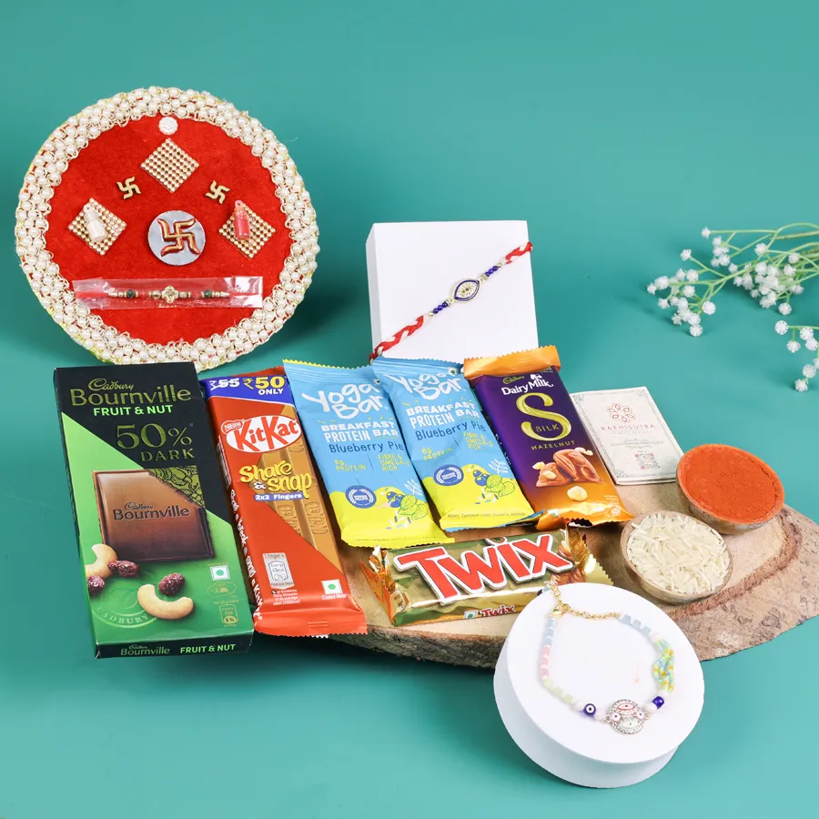 Evil Eye Rakhi Chocolate Gift Hamper